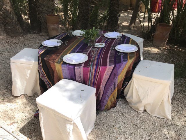 Maroc / Berber tablecloth silk dif.. colours  2x3m