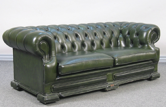Chesterfield 3-pers sofa - 210 cm - Hampton - Grøn