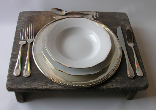 185-3010 Dinner fork Perle silver-plated 21cm