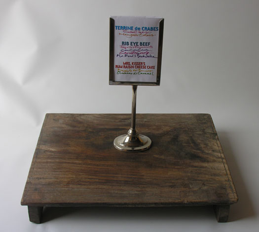 Menu stand chrome/silver-plated
