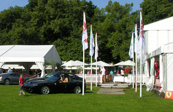 Avenue of flags for Ferrari 60 years