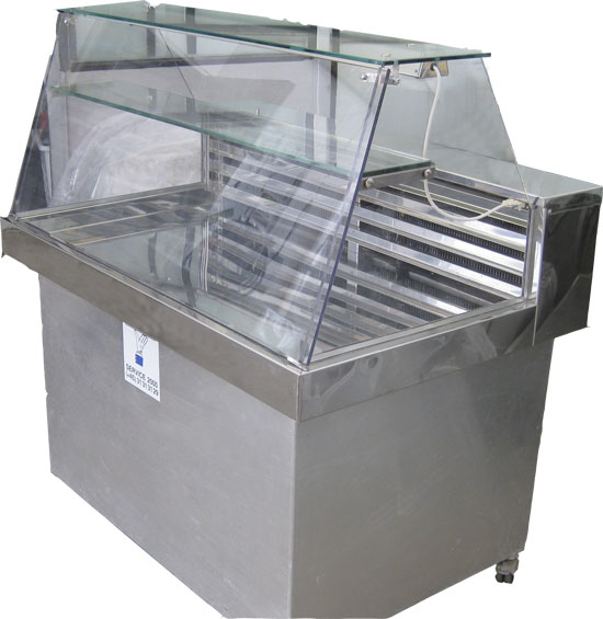 Refrigerated glass counter 120x60cm