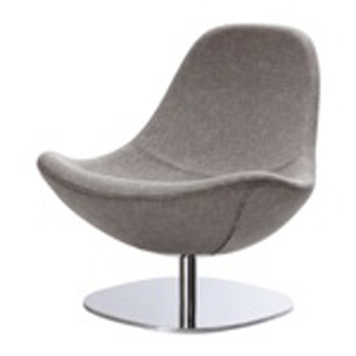185-033511 Fabric armchair on swivel foot
