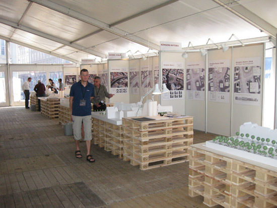  Exhibition for Metroselskabet based on walls and pallets
