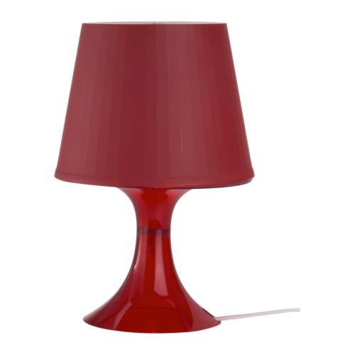 185-79302 Bordlampe Rød H:29 cm - skærm: Ø19 lounge