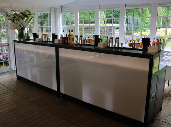 Bar luxury with LED light - control panel at the bar to light.