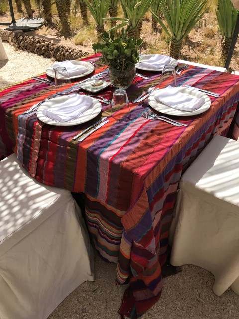 185-01740 Maroc Berber Tablecloth Silk diff. colours 2x3 m