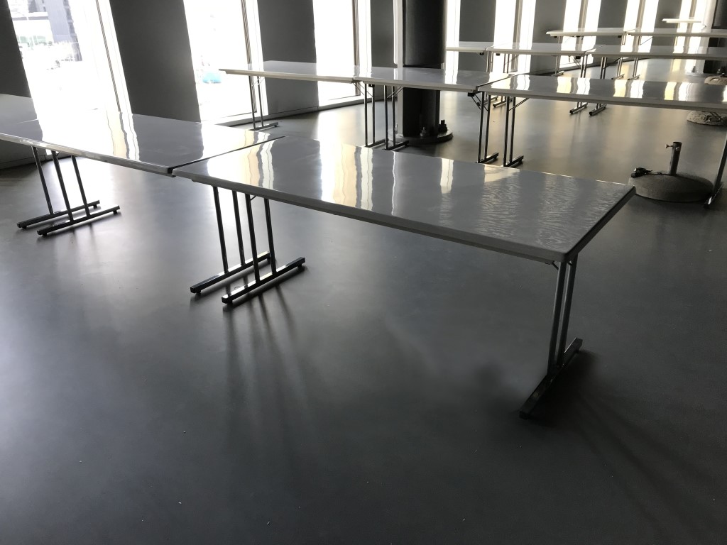 185-008604 Table Composite fireproofed (fiberglass) 40x120 cm