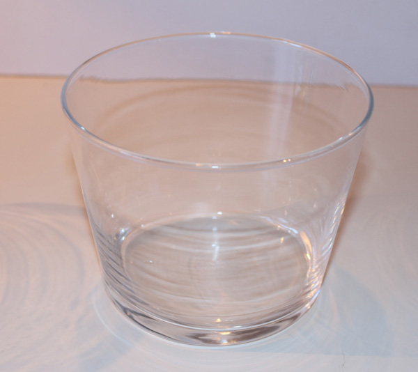 185-53186 Glass bowl  H: 10cm - Bottom Ø10cm - Top Ø13cm