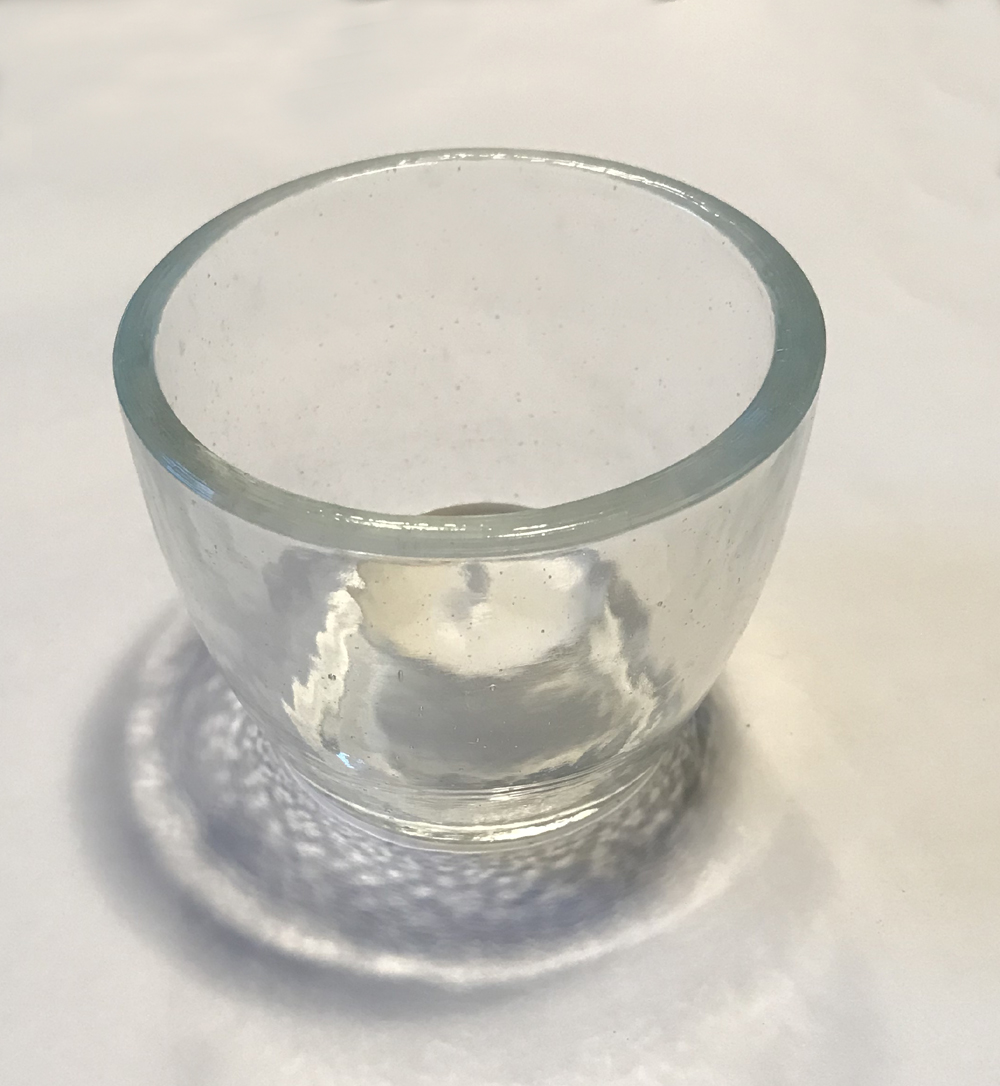 Glasskål Rustik 8 cm til fyrfadlys